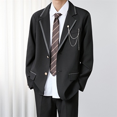 日系学院风DK制服男生西服套装ins英伦风学生痞帅西装外套班服潮，男装西服套装，星座506A