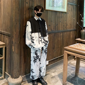 新中式长袖套装TZ88797P90衬衫CS88799P45控78裤子88798P45控68图片