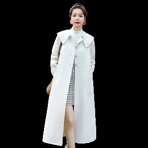 时尚韩版宽松显瘦中长款毛呢大衣女秋冬季新款气质百搭外套图片