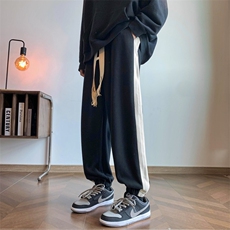 冬款摇粒绒裤子加绒加厚长裤休闲裤束脚裤子313A-1-NK81-P55控68，男装休闲裤，星座808A-1
