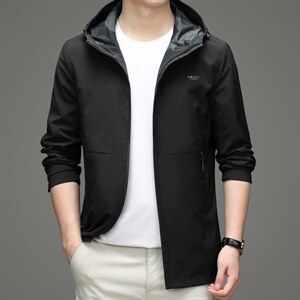 CS-W2157男士2023年秋季新款长袖外套休闲青年连帽两面穿风衣P195图片