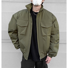2025冬装飞行员夹克棉服厚外套男装冬季宽松立领棉衣S378特95，男装夹克，电商A233-1