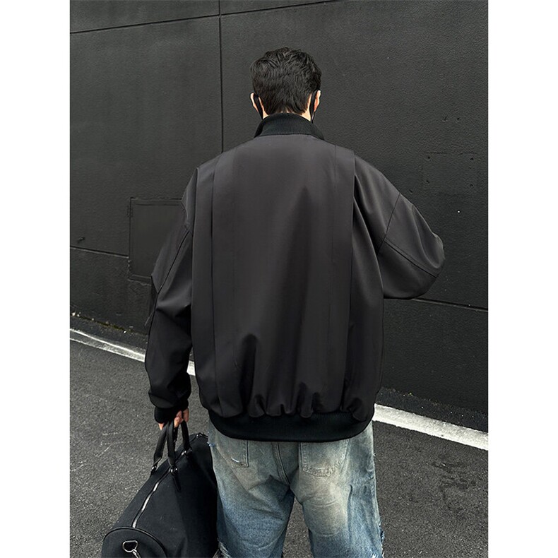 美式飞行服立领夹克男款痞帅短款外套棒球服潮504-W680-特P60控98,男装夹克,星座504