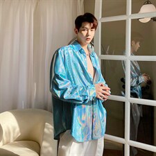 【2025春装】春季夜店工艺演出表演衬衫发型师个性衬衣H1152P78，男装衬衫，星座1114（原A254）