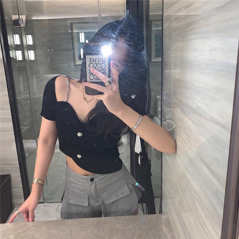 露肩针织，女装，XTZ style