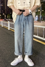NK3002-P48基础百搭牛仔裤男士直筒裤男裤长裤子男小脚裤，男装牛仔裤，电商A040
