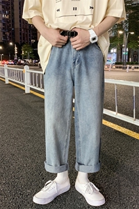 NK3002-P48 基础百搭牛仔裤男士直筒裤男裤长裤子男小脚裤图片