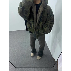 【有货】DF2221-P128美式迷彩连帽外套冬季潮牌高级感加厚保暖服图片
