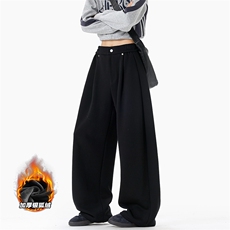 重磅400g华棉保暖银狐绒拖地宽松休闲裤男K24039J加绒-特P50控98，男装棉衣，电商A001-1