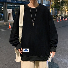 S6061-P28加绒款-P33秋季圆领卫衣男大码韩版宽松长袖外套，男装卫衣，电商A040