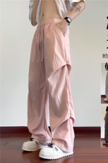 抖音品质冰丝透气垂感直筒宽松阔腿休闲裤B315-K24105-特P30控58，男装休闲裤，电商B315