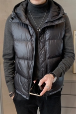 短款连帽羽绒马甲男日系面包服保暖外套马甲背心M508-P120，男装背心/马甲，电商A237