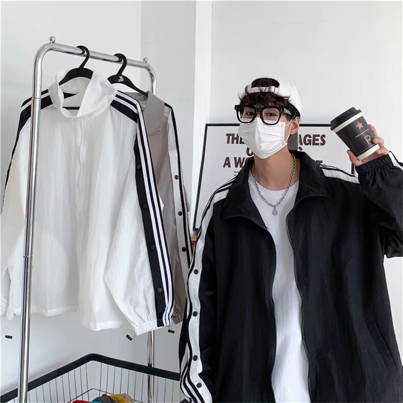 冰丝防晒衣男夏季港风拼色速干防晒服JK8507P40,男装夹克,星座1116-2