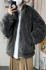 1羊羔毛棉衣外套男加棉加厚ins大码M-5XL情侣棉服男7956P105控138，男装棉衣，星座226-2