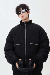 秋冬新款港风复古拉链设计立领保暖棉服男 XZ213-MF01-P148控168图片