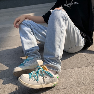 高街破洞牛仔裤复古hiphop超破乞丐裤男N0300-P40图片