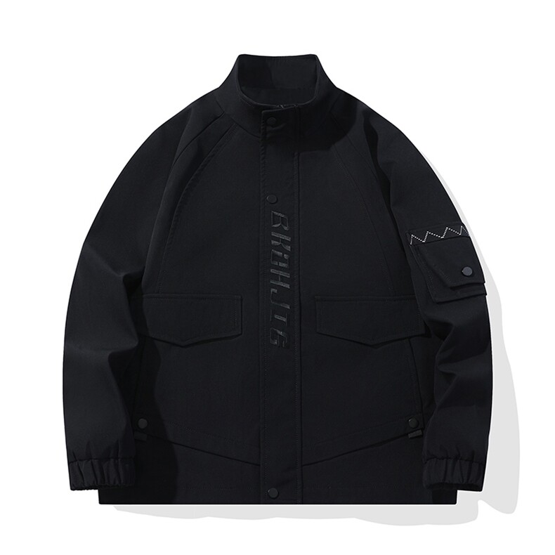 春季男式立领刺绣夹克外套型男休闲百搭青年外套男L12-P63，男装夹克，星座310B-3