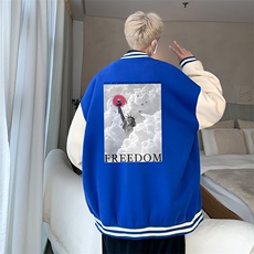 摇粒绒棒球服男大码开衫卫衣男夹克BF86326-P65，男装夹克，电商A040