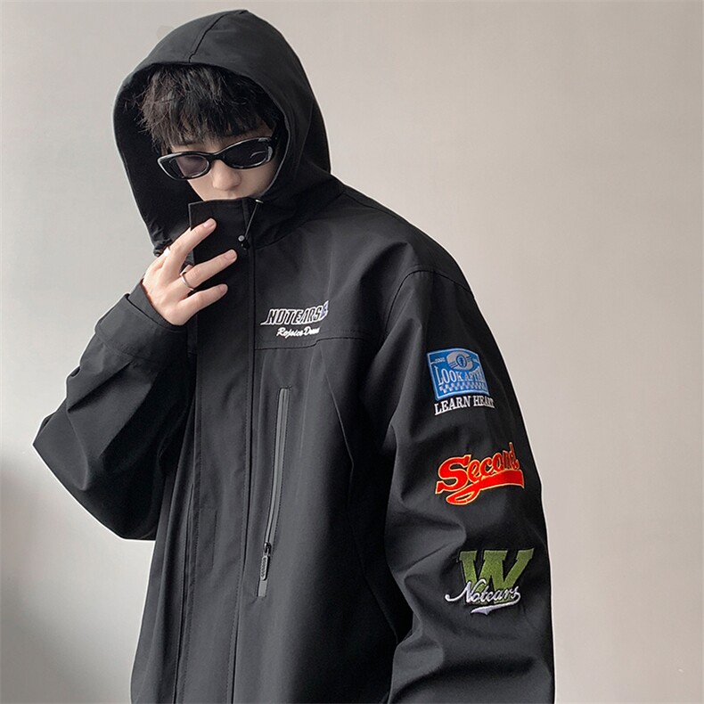 春季新款美式山系户外情侣冲锋衣机能刺绣外套夹克JK02318-P100,男装夹克,星座308B-2