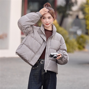 现货90白鸭绒2025年冬季立领宽松短款羽绒服图片