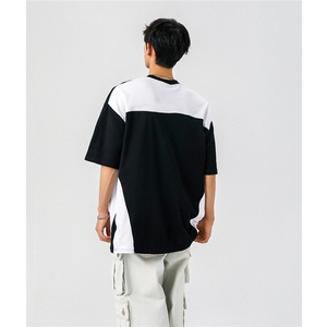 凉感双色拼接设计羽毛球球服大码M-5XL短袖T恤男DX78029P50控78图片