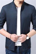 2023春季商务休闲纯色夹克中青年爸爸装帅气时尚爸爸装外套上衣，男装夹克，电商B212（原钱塘6029）