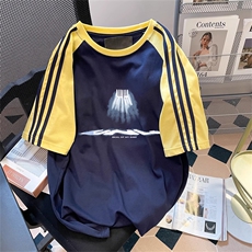 黄袖拼藏青