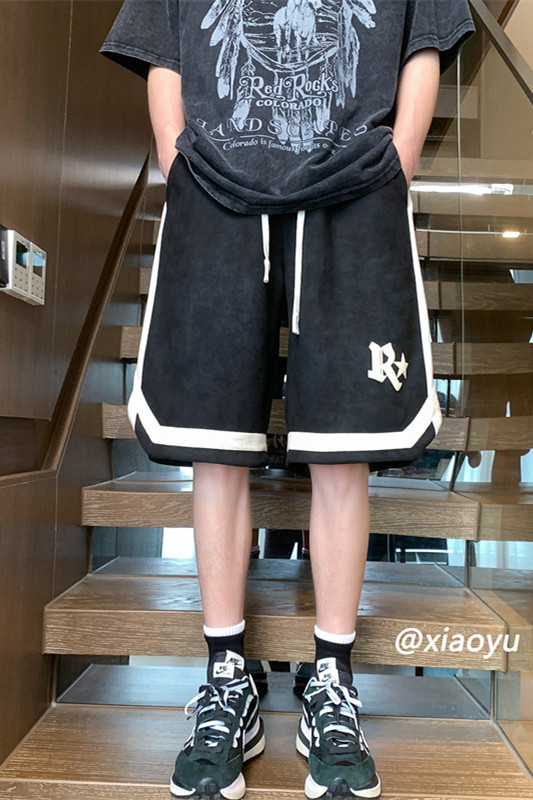 XZ616夏季新款麂皮绒R星发泡短裤休闲裤TY819P45控58,男装牛仔裤,星座512A（原616）