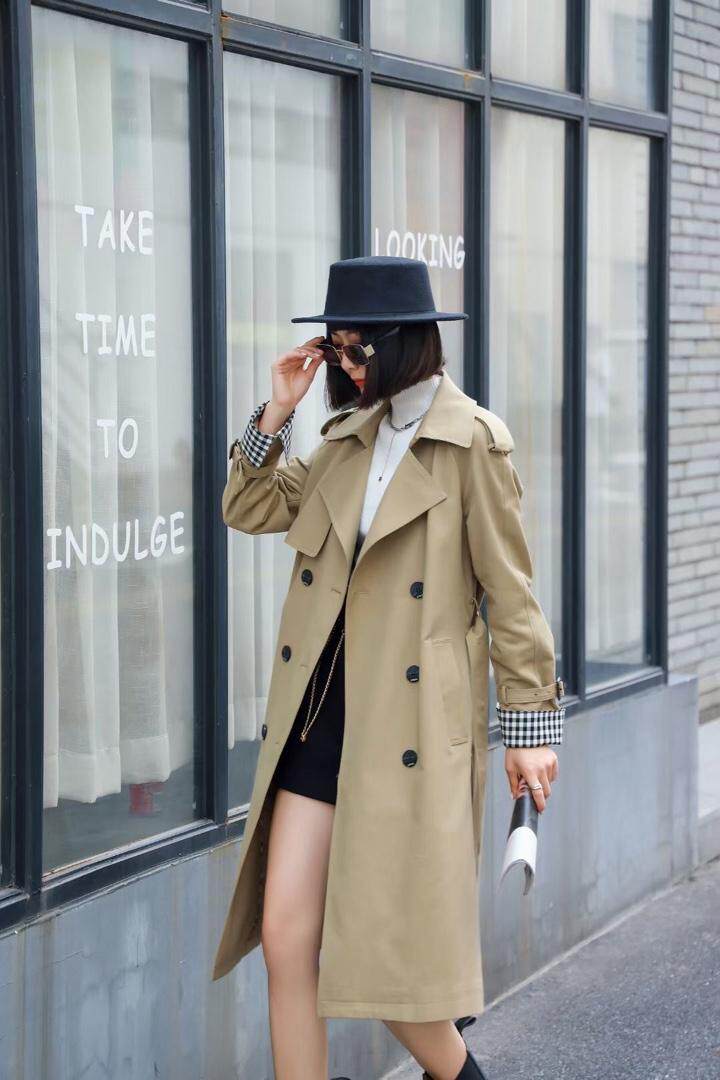 长款收腰风衣，女装风衣，YO\VLF雅洛菲