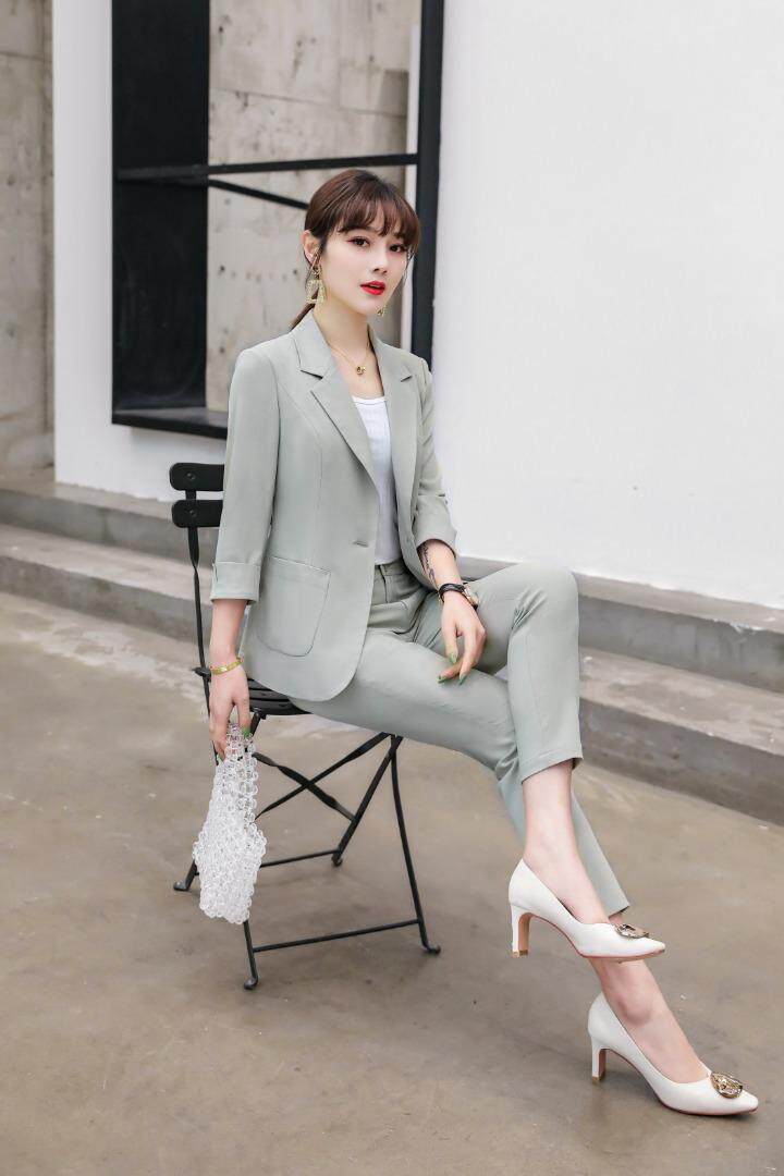 时尚套裤两件套，粉色，米色，黑色，绿色。5个尺码。，女装，湘怡服饰