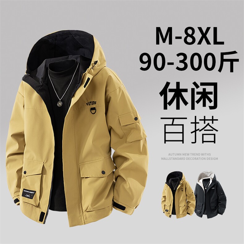 3D大码男士休闲夹克外套8501-P75控138 大码元图片