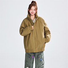 现货美式高街休闲夹克冬季三防立领纯色户外工装加厚棉服外套，男装夹克，电商A486