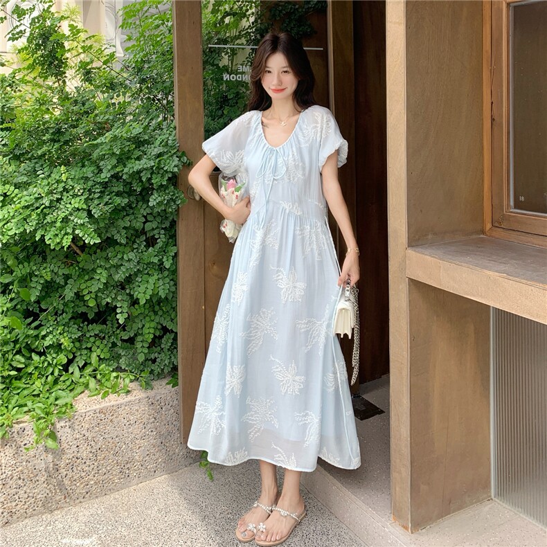【大量现货】连衣裙女2025夏季新款短袖裙子2C227/2551/P155K218,女装连衣裙,2C227