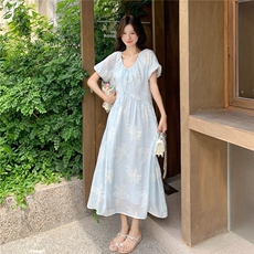【大量现货】连衣裙女2025夏季新款短袖裙子2C227/2551/P155K218，女装连衣裙，2C227