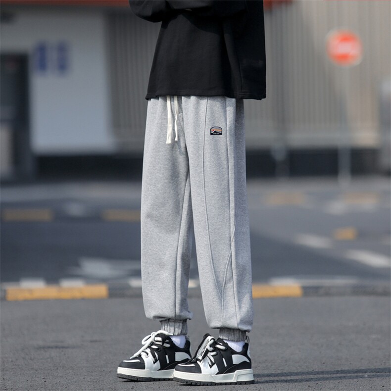 束脚卫裤百搭舒适美式运动休闲长裤-X1631特批39,男装休闲裤,星座718