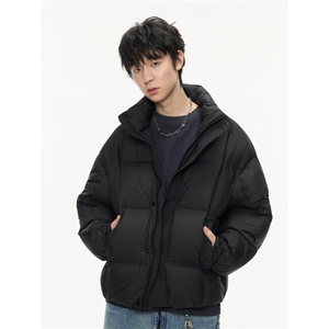 2025冬季新款潮牌男立领压胶宽松百搭保暖羽绒服外套图片