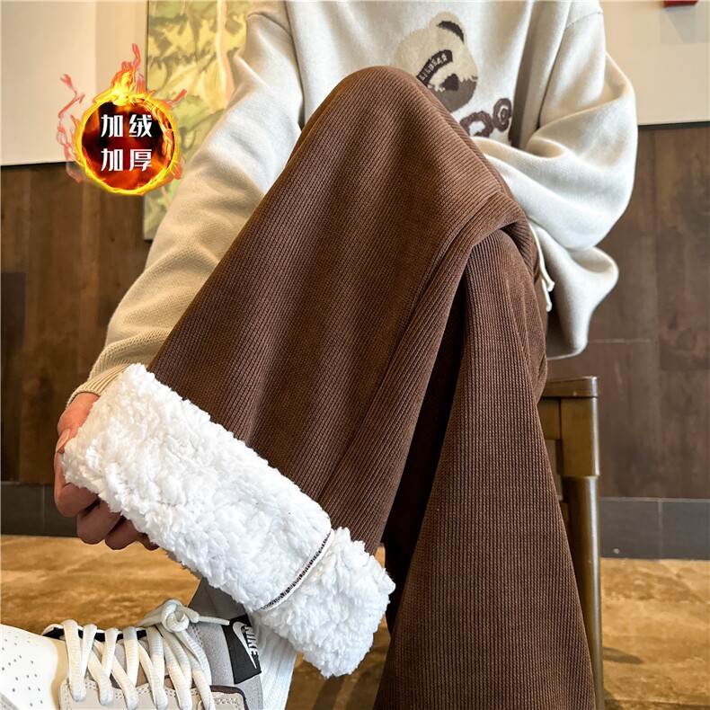 XZ616秋冬新款加绒加厚简约百搭休闲长裤宽松TY1141P40控78,男装休闲裤,星座512A（原616）
