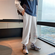 KZ04-P30港风休闲裤男宽松直筒束脚抽绳长裤男装潮牌，男装休闲裤，电商B367