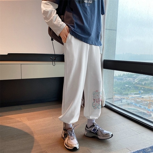 KZ04-P30港风休闲裤男宽松直筒束脚抽绳长裤男装潮牌