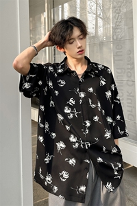 潮男玫瑰花衬衫  A071-T20-P38图片