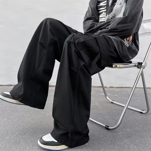 棕色日系复古工装裤男高街潮牌春季cityboy裤子宽松阔腿GH70-P43图片