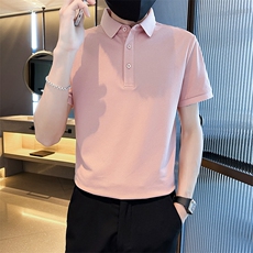 常年款品牌质量纯色光版翻领短袖polo衫男夏季t恤修身T0257-特P40，男装T恤，电商D342