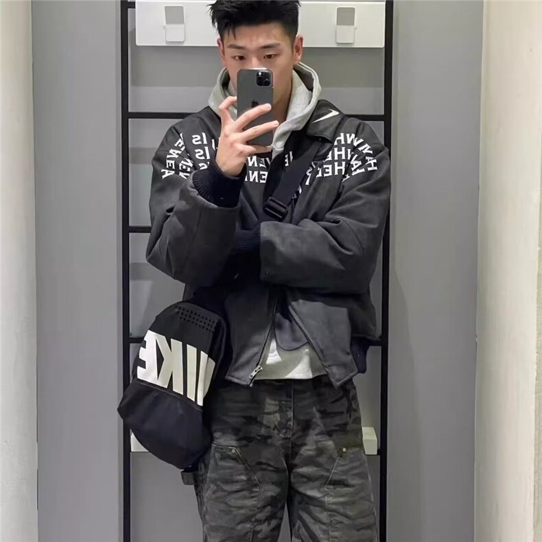美式机车皮衣男女2026新款春季新款复古pu夹克潮牌情侣休闲外套,男装夹克,星座715-4