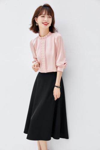 2021秋季新品韩版木耳领气质上衣，其它，秋子丰色(3F)