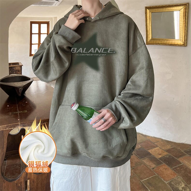 量大优可提供视频麂皮绒卫衣连帽HD019-1-LPWY4211JR-P50,男装卫衣,电商019-1