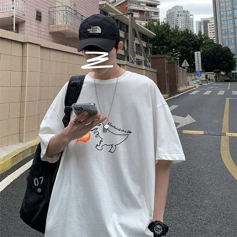 DX17040-P20 纯短袖t恤男大码半袖打底衫宽松体恤衫 港风图片