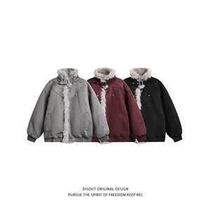 现货 复古做旧座山雕加绒加厚棉服男女宽松冬季MY666/P110图片
