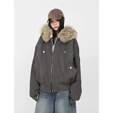美式毛领座山雕棉服男女情侣冬季加厚保暖工装棉衣SW876P89，男装棉衣，星座1112-1