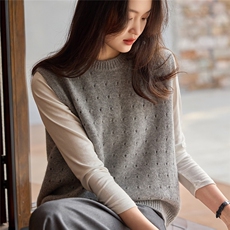 2025年秋季加厚镂空马甲，女装马甲，绒歆坊