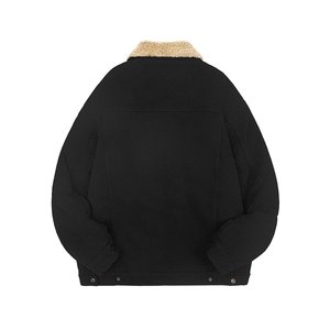 现货加绒牛仔棉服男冬季棉衣外套羊羔绒翻领夹克毛领MY1089-P110图片